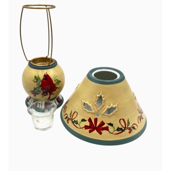 Lenox Winter Greetings Everyday Candle Lamp With Cardinal Design & Holly Accents - Picture 6 of 9